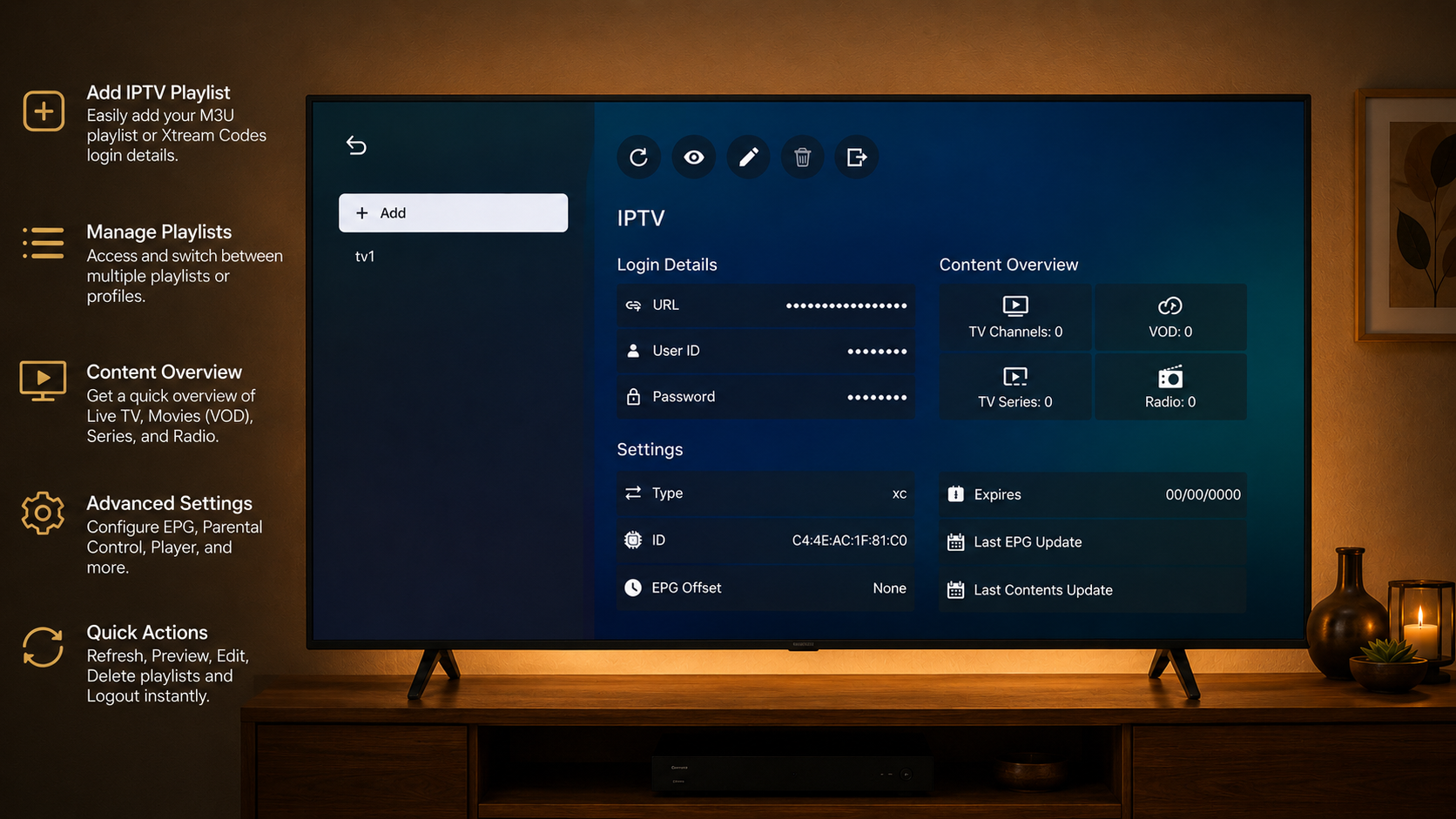 Streaming background preview